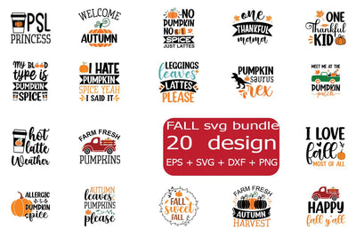 Fall SVG bundle 20 design SVG svgteam 