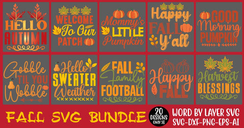 Fall SVG Bundle, 20 SVG Design SVG Rafiqul20606 
