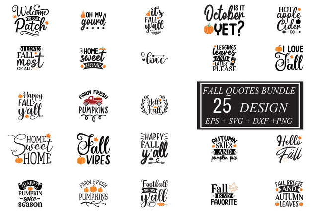 Fall SVG bundle 25 design SVG svgteam 