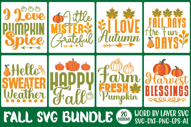 Fall SVG Bundle, Autumn SVG Bundle, 20 svg design SVG Rafiqul20606 