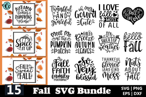 Fall SVG Bundle, Autumn SVG Bundle SVG Crazy Craft 