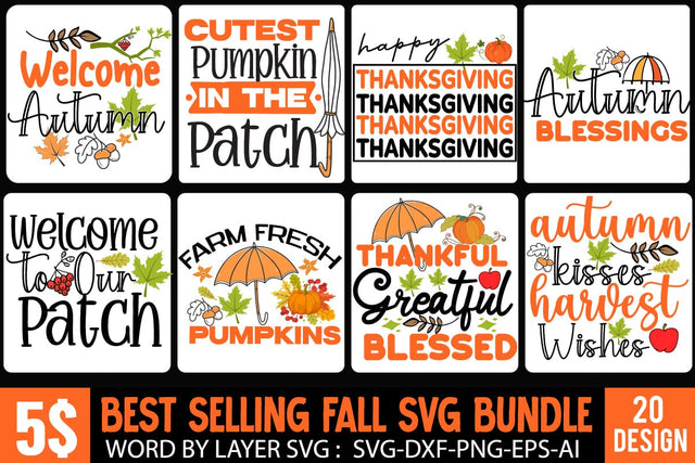 Fall SVG Bundle, Autumn SVG Bundle,20 Fall SVG Cut File,Fall Farmhouse SVG Bundle,Fall Sublimation Bundle, Fall Porch Signs Bundle Svg,Thanksgiving Svg Design , Farmhouse Sign Design, Fall Design SVG BlackCatsMedia 