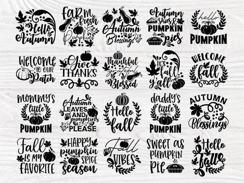 Fall SVG Bundle, Autumn Svg, Pumpkin Svg Files SVG TonisArtStudio 