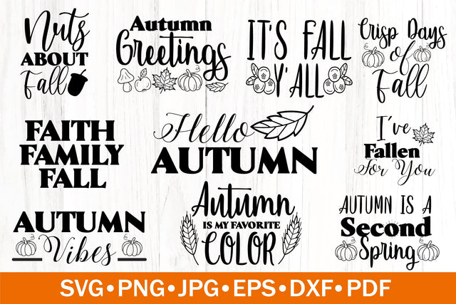 Fall SVG Bundle | Fall Cut Files Quotes SVG SeventhHeavenStudios 