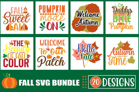 Fall Svg Bundle, Fall Quote Svg, Autumn Svg Bundle, Pumpkin Spice SVG, Thankful Svg SVG Blessedprint 