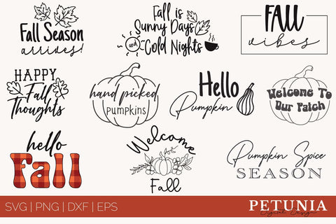 Fall SVG Bundle | Pumpkin Spice SVG | Fall SVG SVG Petunia Digital Design 