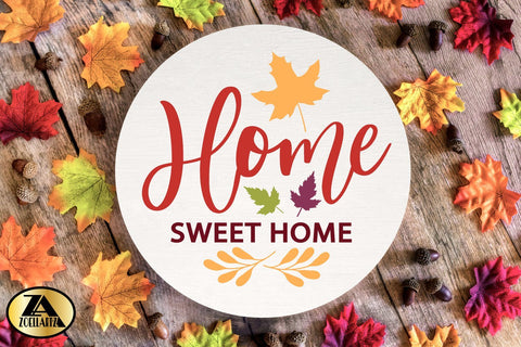 Fall SVG Bundle Round Home Signs SVG PNG Farmhouse Sign SVG SVG zoellartz 