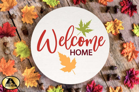 Fall SVG Bundle Round Home Signs SVG PNG Farmhouse Sign SVG SVG zoellartz 