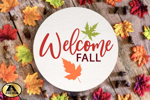 Fall SVG Bundle Round Home Signs SVG PNG Farmhouse Sign SVG SVG zoellartz 