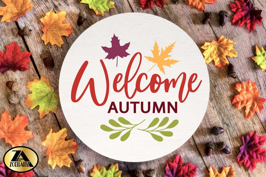 Fall SVG Bundle Round Home Signs SVG PNG Farmhouse Sign SVG - So Fontsy
