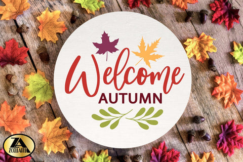 Fall SVG Bundle Round Home Signs SVG PNG Farmhouse Sign SVG SVG zoellartz 