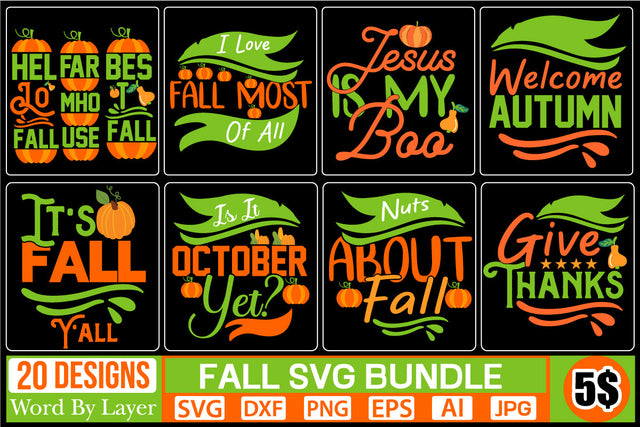 Fall Svg Bundle SVG Cut File SVG DesignPlante 503 