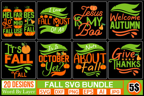 Fall Svg Bundle SVG Cut File SVG DesignPlante 503 