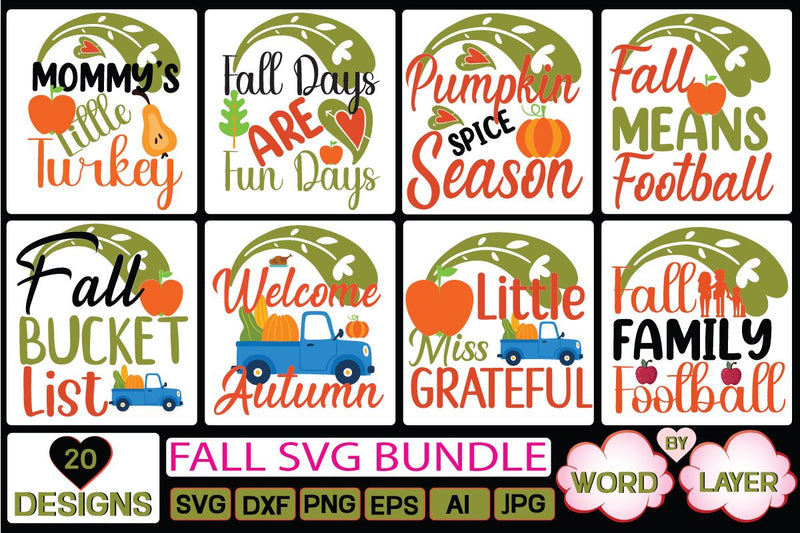 FALL SVG BUNDLE SVG Cut File - So Fontsy