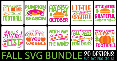 FALL SVG BUNDLE SVG Cut File SVGs, Quotes and Sayings, Food & Drink, Holiday,On Sale, SVG Studio Innate 
