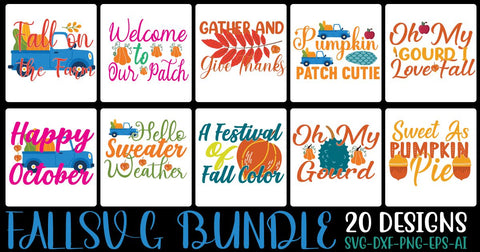 fall svg bundle SVG Cut File SVGs, Quotes and Sayings, Food & Drink, Holiday,On Sale, SVG Studio Innate 