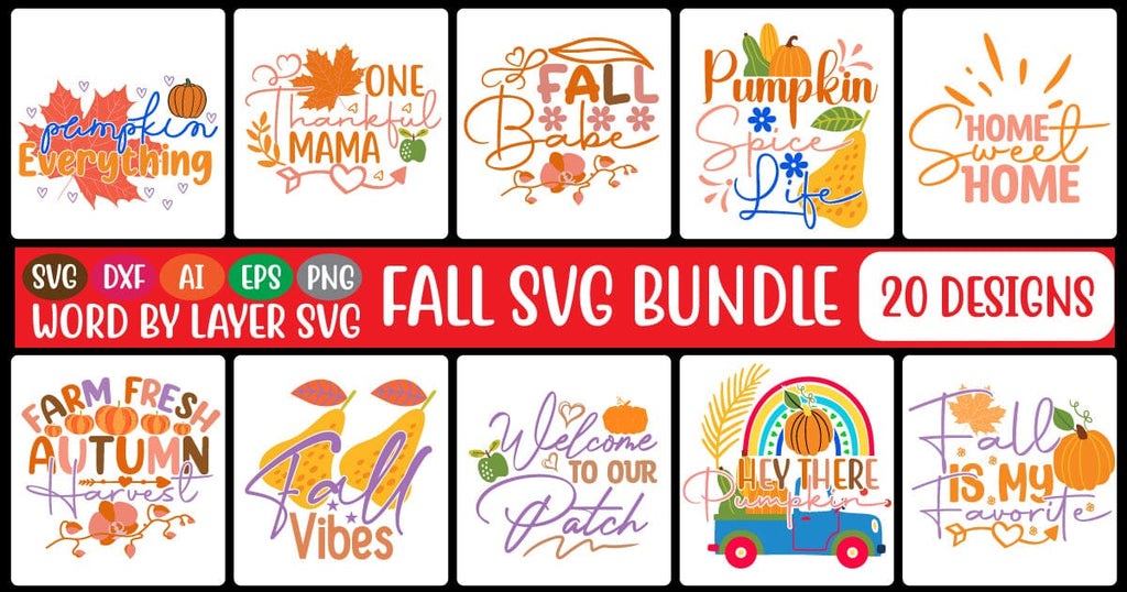 Fall SVG Bundle - So Fontsy