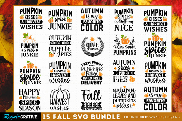 Fall SVG Bundle SVG Regulrcrative 