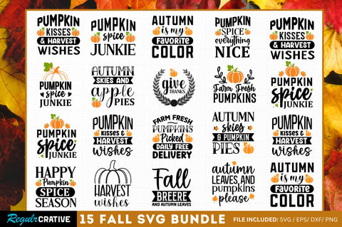 Fall SVG Bundle SVG Regulrcrative 