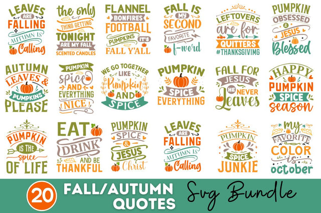 Fall SVG Bundle SVG Regulrcrative 