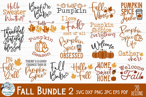 Fall SVG Bundle SVG Wispy Willow Designs 