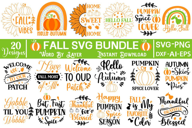 Fall SVG Bundle SVGs,Quotes and Sayings,Food & Drink,On Sale, Print & Cut SVG DesignPlante 503 