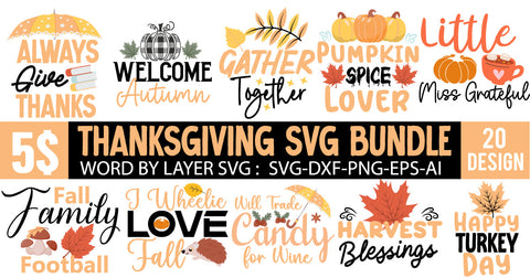 Fall SVG Bundle , Thanksgiving SVG Bundle , Funny Fall SVG Bundle Quotes,Funyny Farmhouse Fall SVG Bundle SVG BlackCatsMedia 