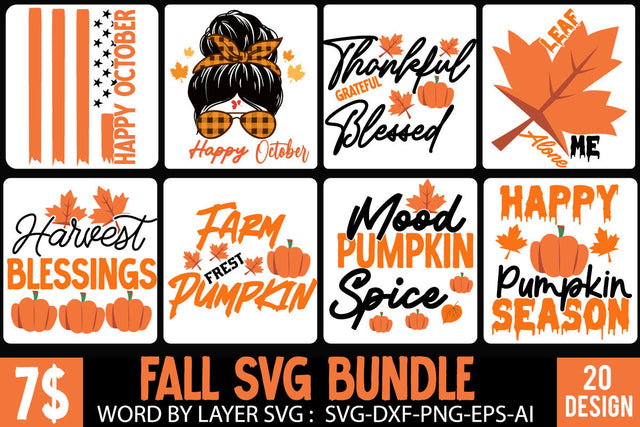 Fall SVG Bundle , Thanksgiving SVG Bundle , Funny Fall SVG Bundle Quotes,Funyny Farmhouse Fall SVG Bundle SVG BlackCatsMedia 