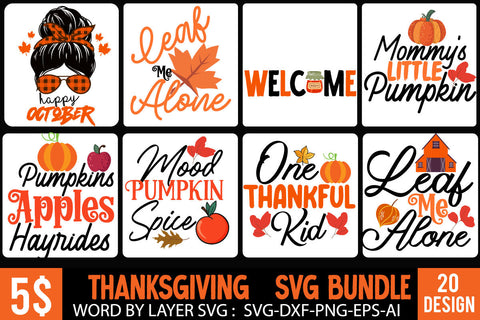 Fall SVG Bundle, Thanksgiving Svg Bundle,Fall Pumpkin SVG Bundle, Autumn SVG Bundle, Fall Cut File, Thanksgiving Cut File, Fall SVG, Autumn SVG, Pumpkin quotes SVG,Fall Cut File for Cricut,silhouette SVG BlackCatsMedia 
