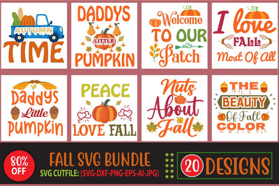 Fall Svg Bundle Thanksgiving Svg Fall sayings svg Autumn Quotes SVG Blessedprint 