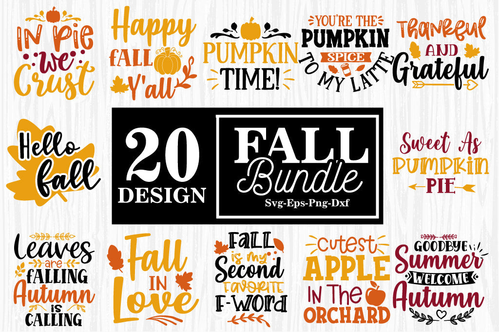 Fall Svg Bundle Thanksgiving Svg Fall sayings svg Autumn Quotes - So Fontsy