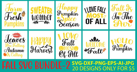 Fall Svg Bundle Vol. 2 SVG Syaman 