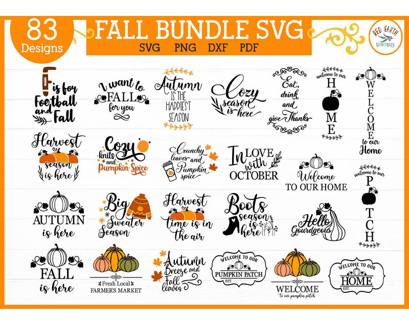 Fall SVG Bundle,Autumn bundle,gnome,pumpkin,fall quotes svg - So Fontsy