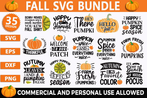 Fall SVG Bundle.Fall Svg Bundle, Fall Quote Svg Eps Dxf Png PDF Cutting Files For Silhouette Cameo Cricut, SVG Designangry 