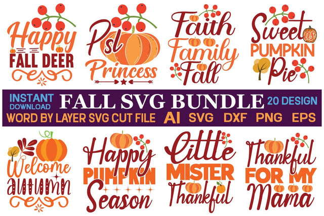 Fall Svg Bundle,fall svg, happy fall svg,fall svg bundle, autumn svg bundle. SVG designmaster24 
