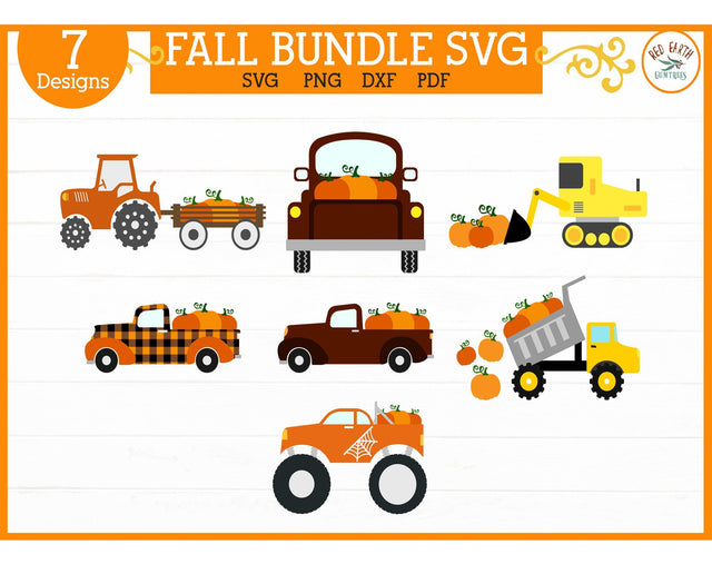 Fall SVG Bundle,pumpkin tractors,fall pumpkin trucks svg SVG Redearth and gumtrees 
