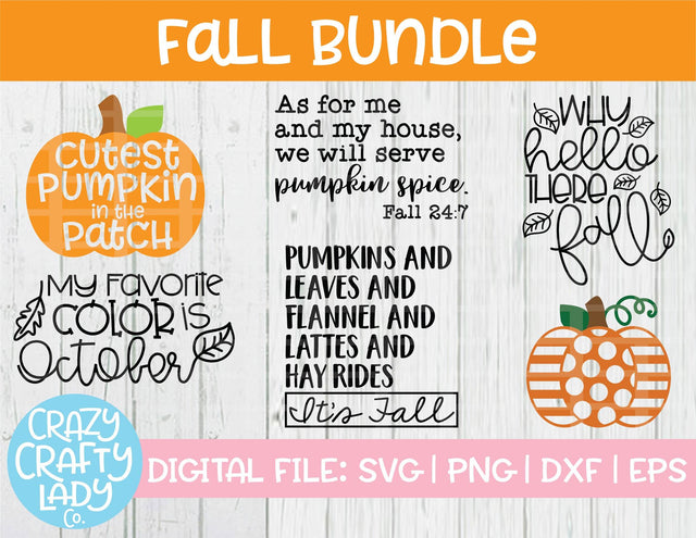 Fall SVG Cut File Bundle SVG Crazy Crafty Lady Co.