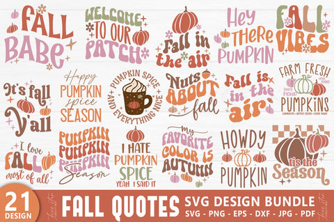 Fall SVG Design Bundle Autumn SVG SVG FiveStarCrafting 
