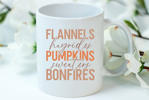Fall SVG Design, flannels hayrides pumpkins sweaters bonfires SVG FiveStarCrafting 