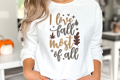 Fall SVG Design, I love fall most of all SVG FiveStarCrafting 