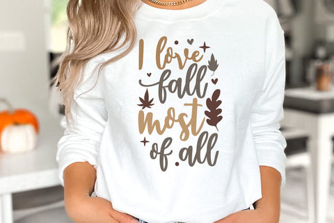 Fall SVG Design, I love fall most of all SVG FiveStarCrafting 