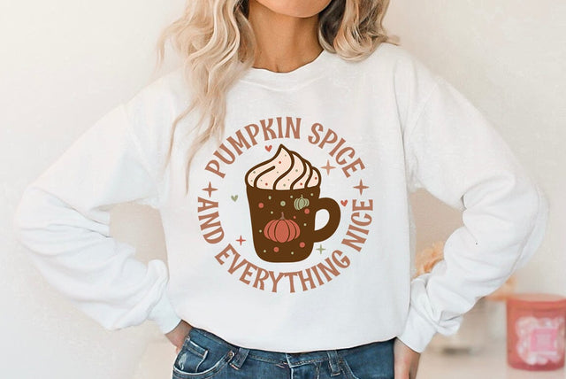 Fall SVG Design, Pumpkin Spice and everything nice SVG FiveStarCrafting 