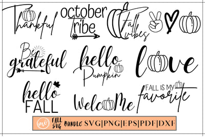 Fall SVG Designs Bundle - 10 SVG MockupSvgVenue 