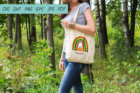 Fall SVG, Fall Rainbow, Thankful Blessed Rainbow SVG Irina Ostapenko 