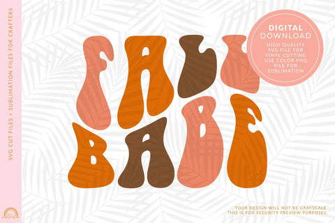 Fall SVG File for Autumn Fall Babes Design HM SVG Pixel Sublimation 