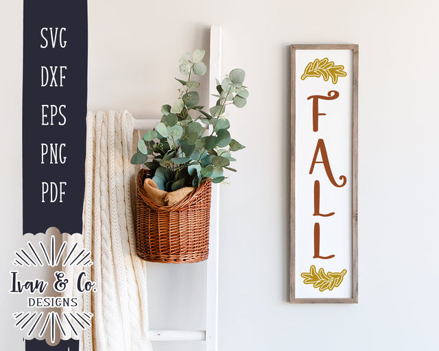 Fall SVG Files | Porch Signs | Autumn Svg | Farmhouse Svg | Vertical Sign | Commercial Use | Digital Cut Files (1261979291) SVG Ivan & Co. Designs 