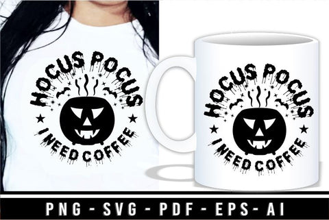 Fall SVG, Halloween Mug, Hocus Pocus I Need Coffee To Focus SVG D2PUTRI Designs 
