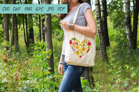 Fall SVG, Heart of leaves, Autumn SVG, Falling Leaves SVG SVG Irina Ostapenko 