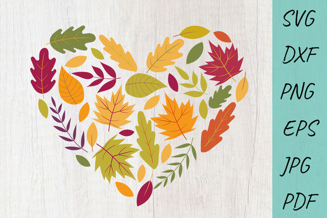 Fall SVG, Heart of leaves, Autumn SVG, Falling Leaves SVG SVG Irina Ostapenko 