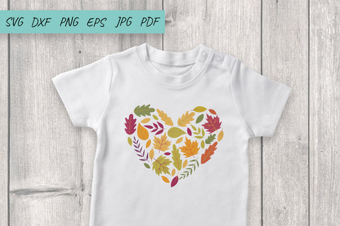 Fall SVG, Heart of leaves, Autumn SVG, Falling Leaves SVG SVG Irina Ostapenko 